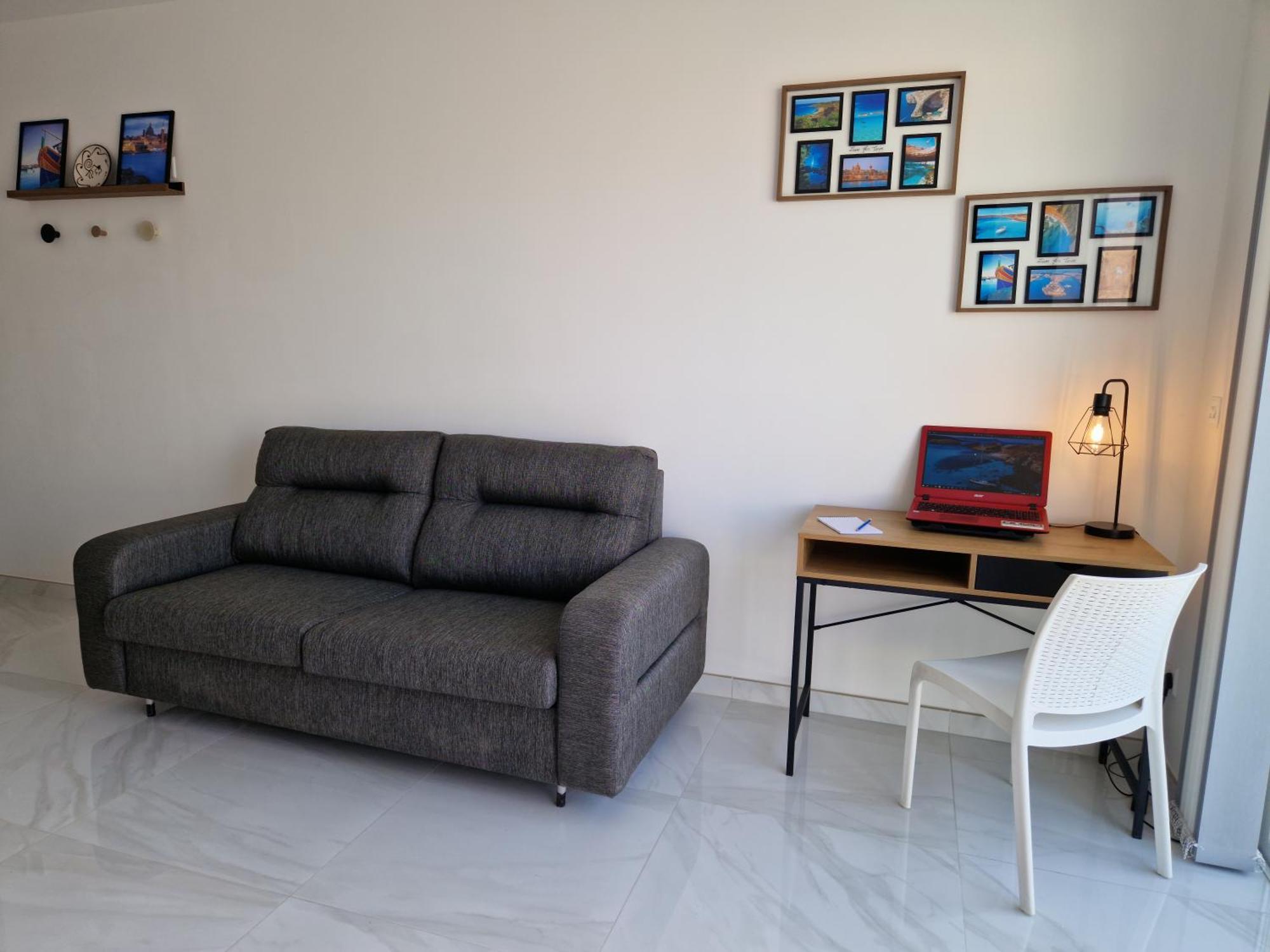 Sea View New Penthouse Terrace & Garage Parking Apartman San Pawl il-Baħar Kültér fotó