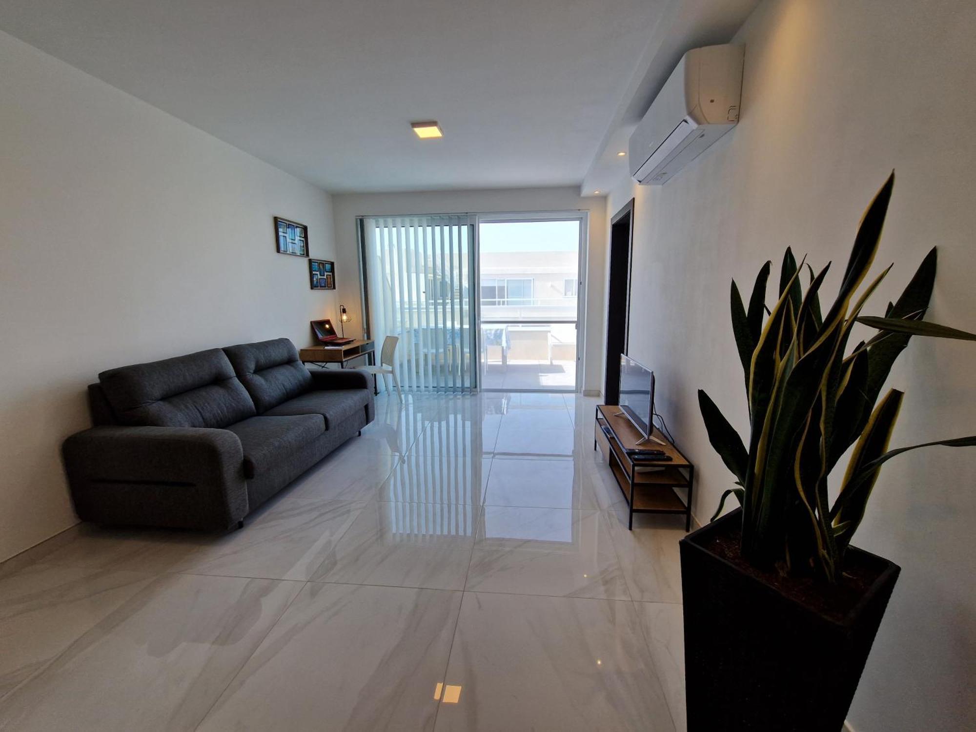 Sea View New Penthouse Terrace & Garage Parking Apartman San Pawl il-Baħar Kültér fotó