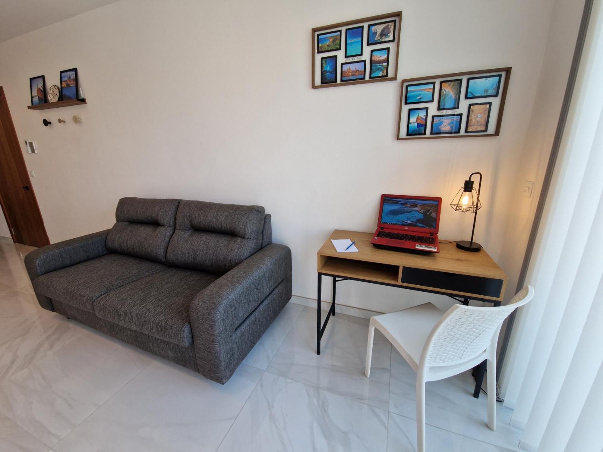 Sea View New Penthouse Terrace & Garage Parking Apartman San Pawl il-Baħar Kültér fotó
